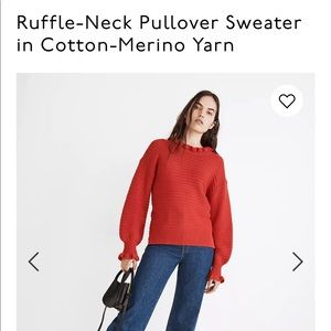 NWOT MADEWELL pullover in soft cotton merino yarn